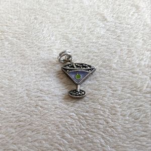 Judith Jack Sterling Silver and Enamel Martini Charm